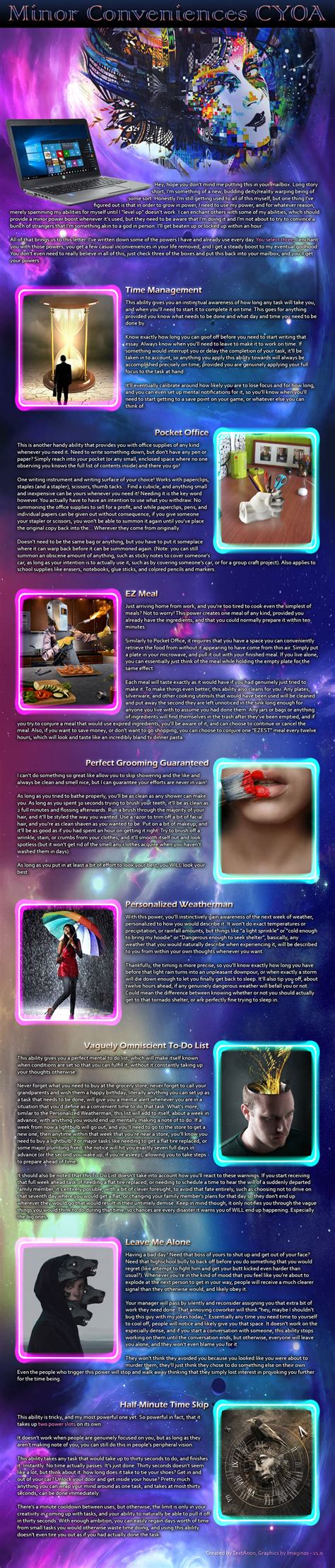 Minor Conveniences CYOA by TextAnon - Image Chest - Free …