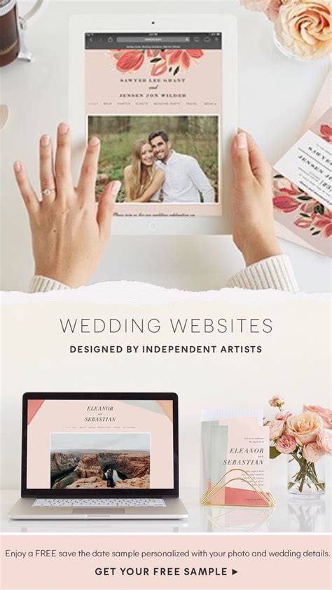 Minted wedding websites. Created by Minted's community of independent artists and customized by you, our wedding websites are the perfect way to share the details of your big day. Each design is available in matching stationery and day-of pieces, from invitations to thank you cards, from menus to wedding decor, so that you can express your style from start to finish. 