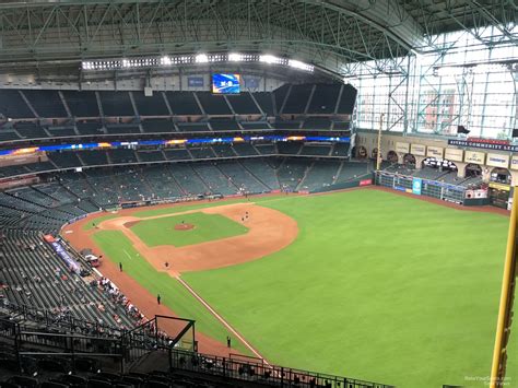 10. seat. martianna01. Minute Maid Park. Houston Astros vs Texas Rangers. Aisle seat, GREAT VIEW when the aisle traffic isn’t blocking the game. Fouls balls come this direction so heads up! Seat width, average. Not a lot of leg room.. 
