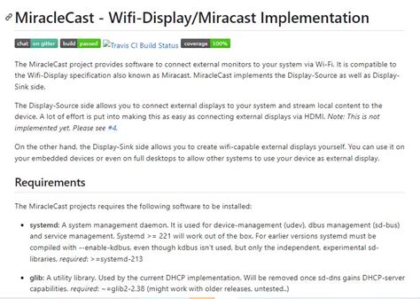 Miracast open source.  MiracleCast implements the Display-Source as well as Display-Sink si...