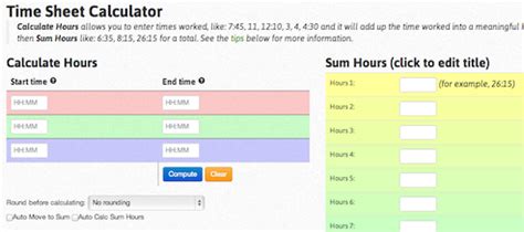 The Timesheet Calculator is an online tool which you can freely use to easily and efficiently compute time spent on work, based on your physical paper timesheet. It is relatively …. 