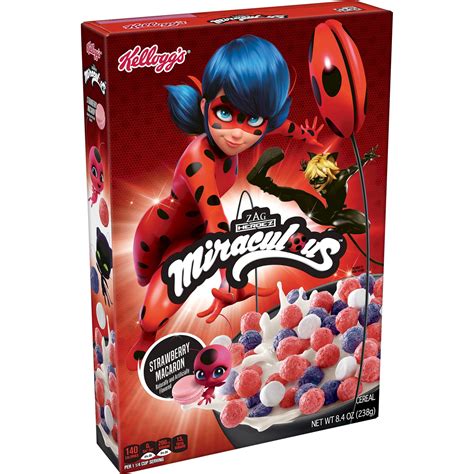 Miraculous cereal. The first, Miraculous Cereal, is inspired by "Miraculous – Tales of Ladybug and Cat Noir," a popular animated television show for children. 