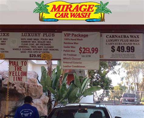 Mirage Car Wash Prices