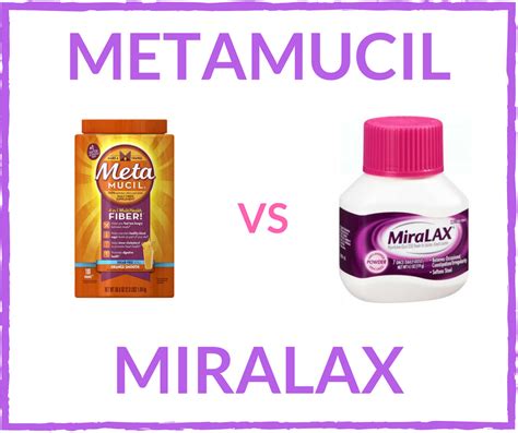 Miralax vs metamucil. Things To Know About Miralax vs metamucil. 