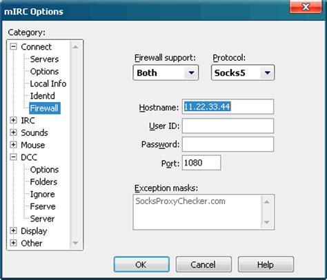 Mirc proxy