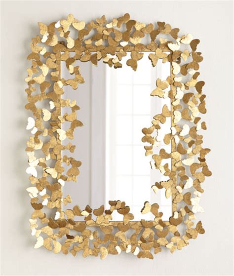 Mirror with butterflies. Let your home sparkle with Gold Mirror Butterflies 3D Adhesive Wall Art. They're easy to place-above the kitchen counter, on a mirror, or near a window-and will enhance and enliven any space. Plus, the included adhesive foam dots make our wall decor easy to move and reposition. Simply apply the dots to the back of the flower, remove the backing on the opposite side of the adhesive foam dot ... 
