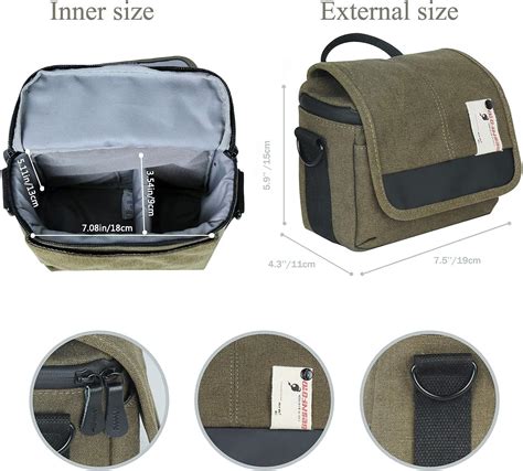 Mirrorless camera bag for hiking.  Cute and Compact Size - Camera bag small purse design...