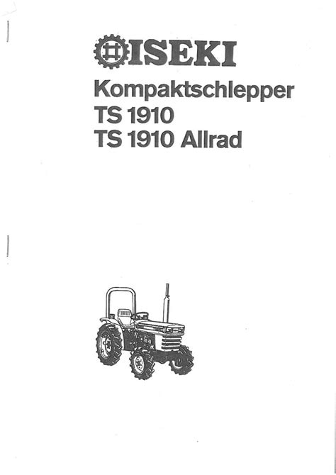Misc tractors iseki ts1910 operators manual. - Har du hørt, at thomas skal rejse?.