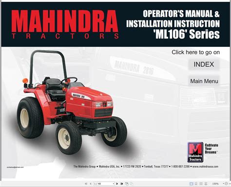 Misc tractors mahindra ml106 front end loader for model 2615 operators and parts manual. - Høyfjellet i ibsens liv og diktning..