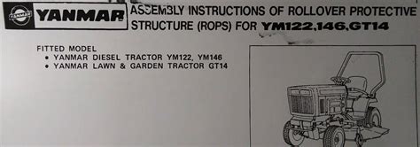 Misc tractors yanmar ym146 service manual. - Lacunes des cristaux et leurs inclusions fluides.