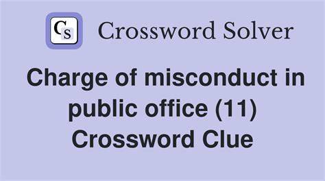 Misconduct crossword clue.  transgression Synonyms formisconductin 14 letters make ...