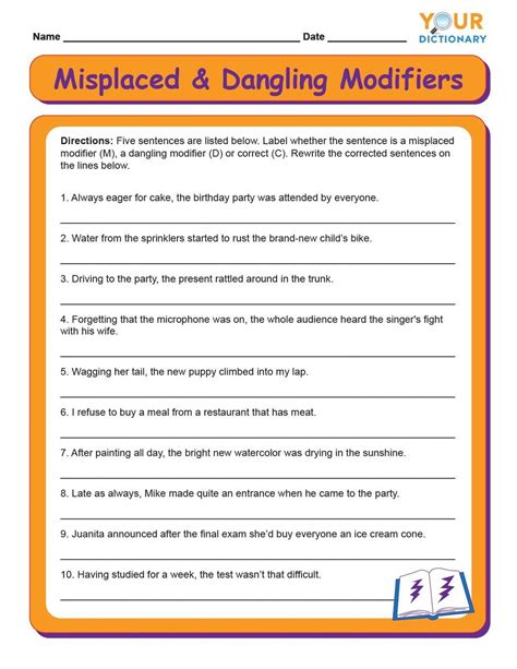 Misplaced Modifiers Worksheets Library