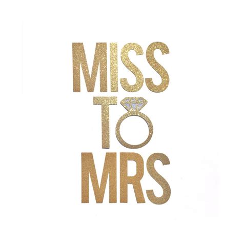 Miss to mrs. 