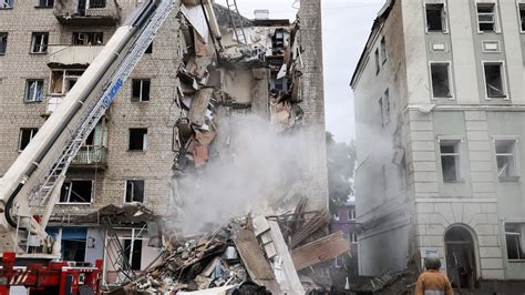 Missiles, drones hit civilian buildings in Ukraine