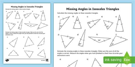 Missing angles in isosceles triangles