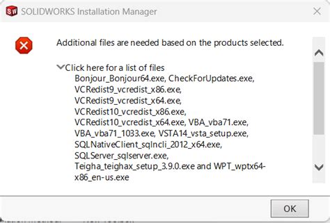 Missing programs to install SW : r/SolidWorks - reddit