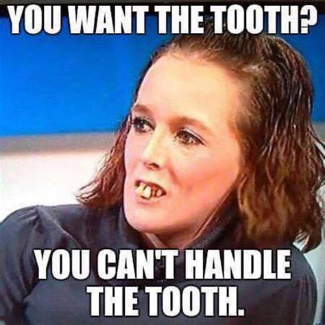 The Rotten Teeth meme is a humorous way to poke fun at bad dental hygiene. It depicts a person with a large, gap-filled smile that is missing many teeth. The meme often comes with captions that are intended to be humorous but also serve as a reminder to take care of your teeth. While the meme may evoke laughter, it also serves as an important .... 