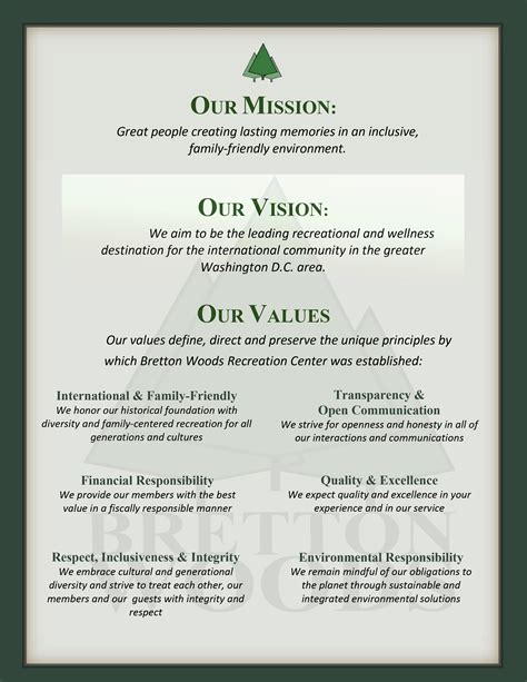 Mission Statement - Parks & Recreation - Callaway, Minnesota