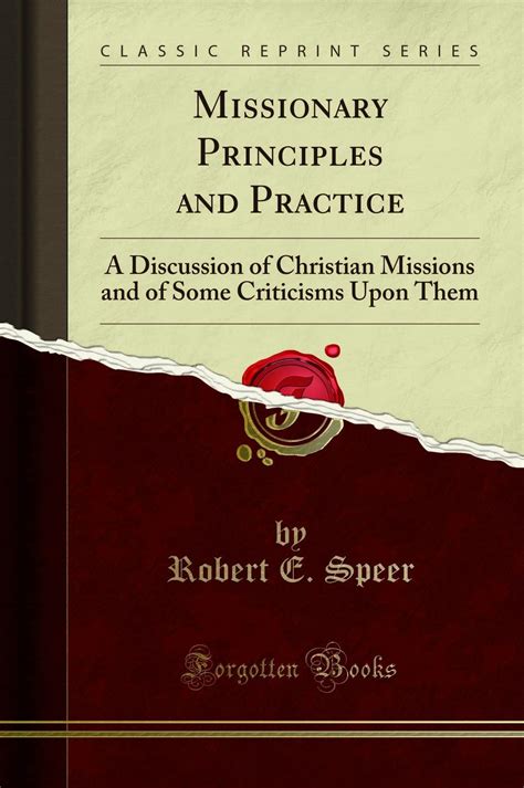 Missionary Principles And Practice