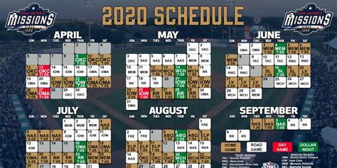 Missions baseball schedule. SAN ANTONIO – The San Antonio Missions Baseball Club announced today the release of the 2024 promotional schedule. The promotional calendar includes 14 giveaways, three theme nights, postgame fireworks, bark in the park, and more. The Missions will be doing four baseball jersey giveaways throughout the 2024 season courtesy of McCombs Ford … 