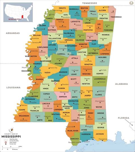 Mississippi County Map County Map with Cities