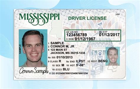 Mississippi Drivers License Template PSD File