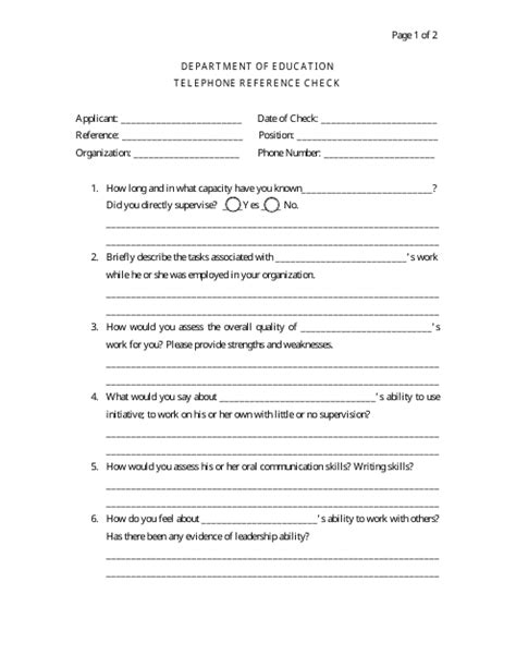 Mississippi Telephone Reference Check Form Download Fillable PDF