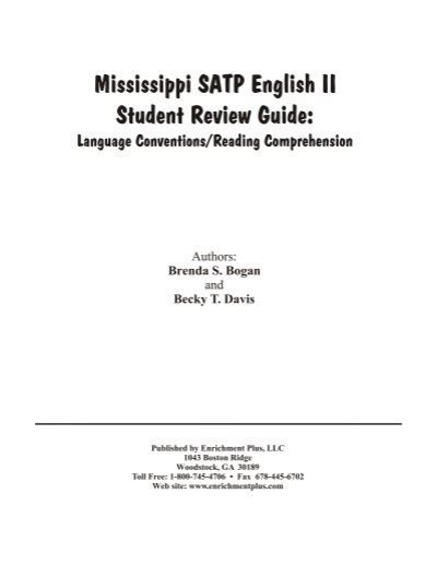 Mississippi satp english ii teacher review guide. - Manuale del diagramma delle parti di trasmissione allison.