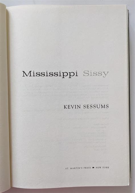 Full Download Mississippi Sissy By Kevin Sessums