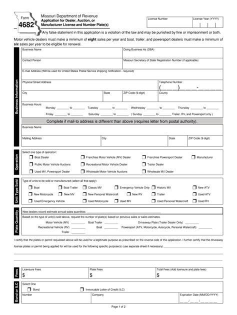 Missouri Dealers Forms