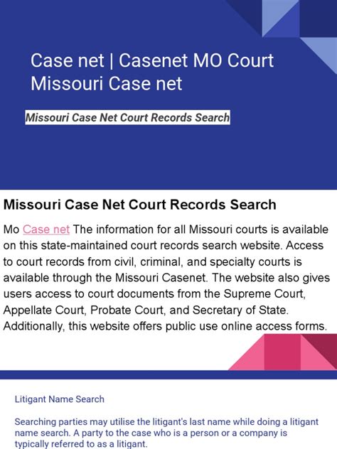 Toggle navigation Missouri Courts. Home; Judicial Links . Supreme