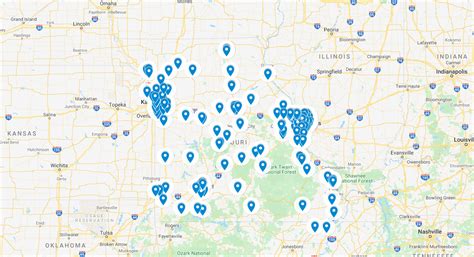 Missouri dispensary map. View Hippos Weed Dispensary Columbia, a weed dispensary located in Columbia, Missouri. Save on your first order. See details to save More details. Details. License information. Info. Storefront | Pickup. ... Chesterfield, MO 63005. HOURS. Sunday-Monday 12:00-7:00. Tuesday-Saturday 10:00-8:00. 