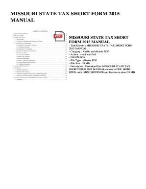 Missouri state tax short form 2015 manual. - 1997 acura slx ignition lock cylinder manual.