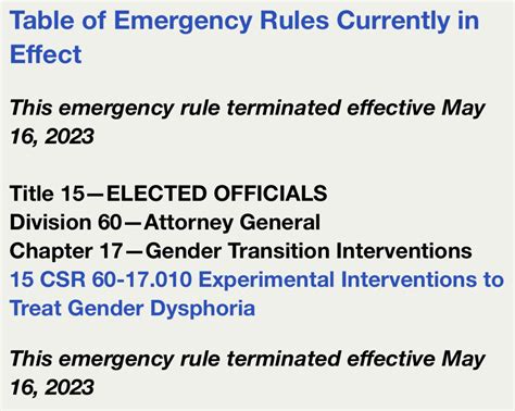 Missouri terminates emergency rule limiting trans care