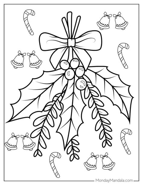 Mistletoe Coloring Shee