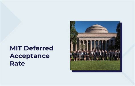 Mit deferral rate. MIT EA Deferral Rate. The deferral rate for MIT early action candidates is 64 percent. In their drive to accept the best and brightest young minds in the nation, the … 