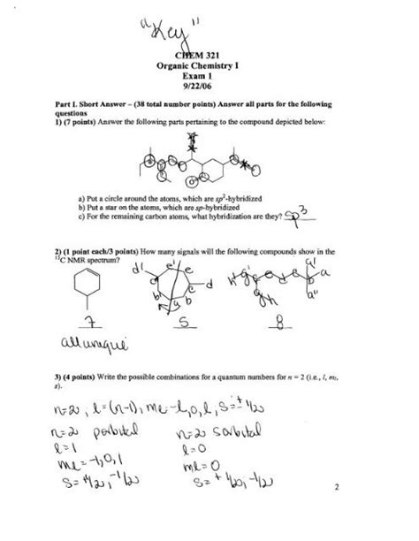 Mit organic chemistry 1 exam.  This document contains a practice exam fo...