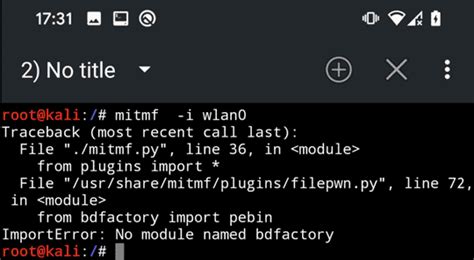 Mitmf no module named bdfactory.  Download and update the Python Dec 1, 201...
