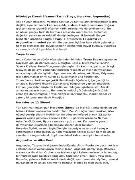 Mitoloji Efsane PDF Scribd.