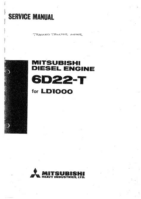 Mitsubishi 6d22 t deisel engine service manual. - Einführung in die methodik der psychologie..