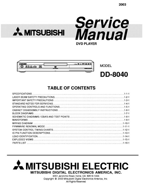 Mitsubishi dd 8040 dvd player service manual download. - 1971 bmw 1600 pinion seal manual.