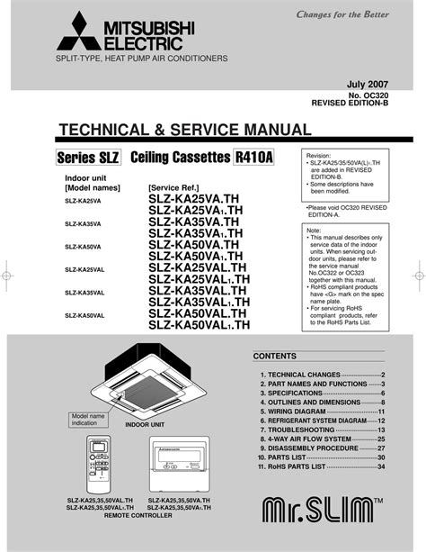 Mitsubishi electric mr slim user manual. - Sullair series 25 air compressor operations maintenance and parts manual.