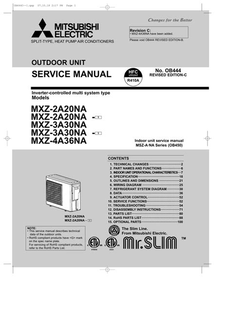 Mitsubishi electric msz model product service manual. - Solutions manual chemistry the central science.