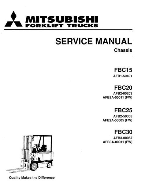 Mitsubishi fbc15 fbc20 fbc25 fbc30 forklift trucks workshop service repair manual. - Tesoro di san marco in venezia..