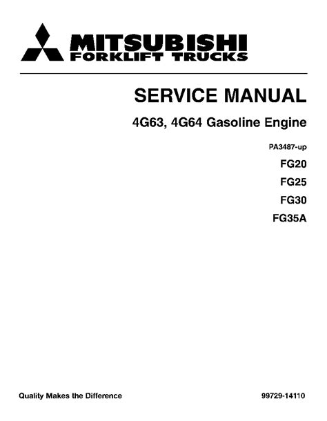 Mitsubishi forklift trucks 4g63 4g64 gasoline engine workshop service repair manual. - Cub cadet lt 1554 service manual.