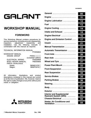 Mitsubishi galant 4g63 6a13 4d68 full service repair manual. - Manual de solución de química general novena edición.
