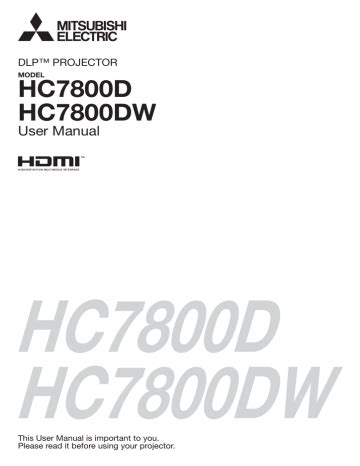 Mitsubishi hc7800d hc7800dw dlp projector service manual. - 2006 yamaha yz250 v service repair manual.