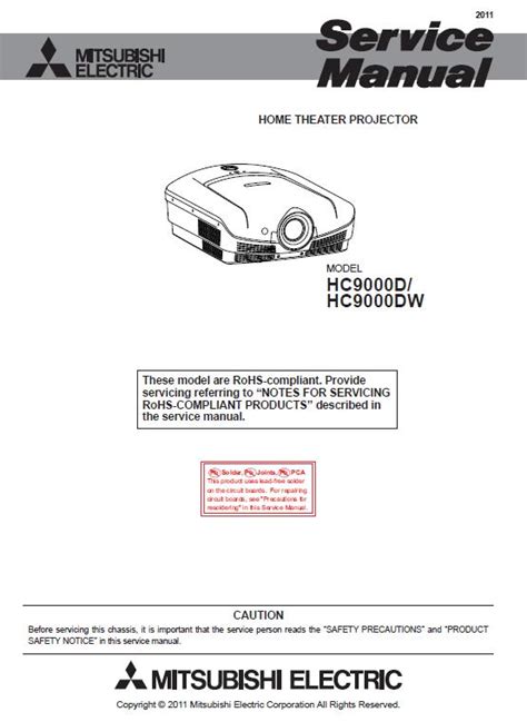 Mitsubishi hc9000d hc9000dw projector service manual. - Free printable kindle fire hd manual.