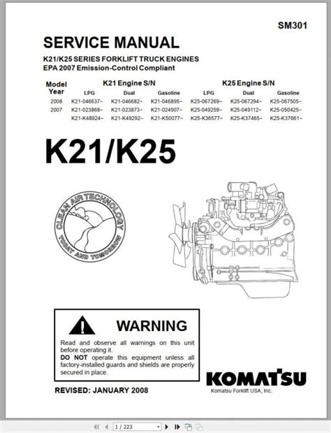 Mitsubishi k15 k21 k25 gasoline engine forklift trucks workshop service repair manual download. - Manuale di servizio carburatore ma3 pa.
