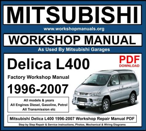 Mitsubishi l400 full service repair manual 1994 2007. - Man industrial diesel engine d 2866 le service repair workshop manual download.